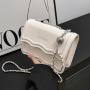 Wavy Pattern Small Square Para Mujeres Bolso Bolsas Pu Leather Crossbody Bags For Women Chain Single Shoulder Taschen CY135