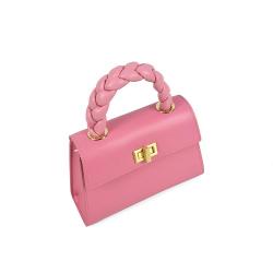 Wholesale Price New Model Fashion Trendy Bags Twist  Braid Short Handle Plain PU Leather Shoulder Crossbody bags For Girls