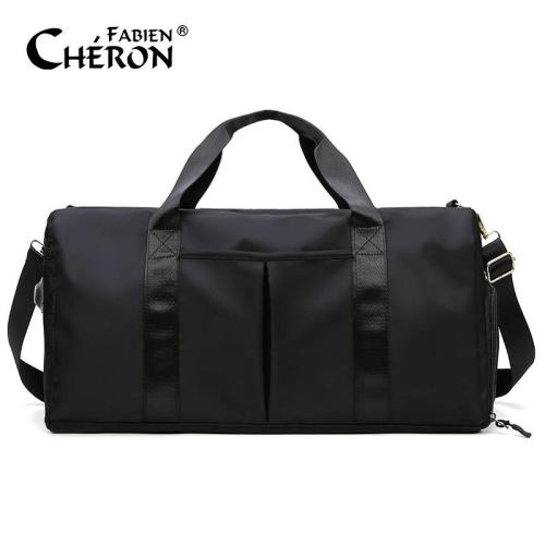 Designer Custom Logo Sports Large Duffel Bags Oxford Black Color Waterproof Portable Heavy Duty Luggage Travel Bag for Men