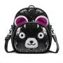 Fashion Leather Kids School Bag Sling Purse Cartoon Bear Girls Sequin Crossbody Bag