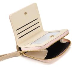 HR680 Leather Small Wallet Women Contrasting Colors Famous Mini Women Wallets Purses Short Coin Zipper Purse Credit Card Holder