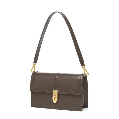 Fashion Manufacture Fashion Elegant lady Shoulder Bags Custom Logo Metal Lock Pu Lady Bags Square Cover Ladies Bags