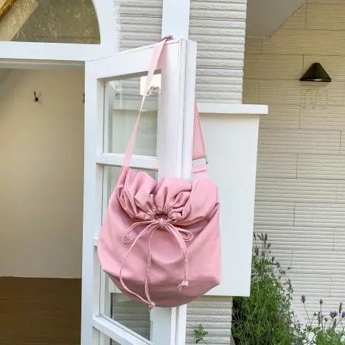 New Design Summer Casual One Shoulder Nylon Bag Neutral Trend Crossbody Bag Minimal Strap Fold Large Capacity Tote Bag