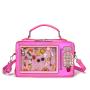 China Factory Fashion OEM Holographic Clear PVC Ita Bag Custom Design Backpack for Enamel Pin Display