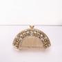 New fan-shaped diamond clip fashion party women's evening bag