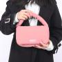 CHANGRONG Custom lightweight soft padded handbag pink nylon puffer bag small