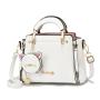Fashion Women Hanging Decoration Characters Handbags China Wholesale PU Lady Bags Girl Pure Color Zipper bolsas para mujer