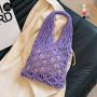 Hot Sales Bolsos De Mujer Mesh Cotton Bag Beach Bag Fruit Bags For Girls