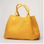2024 OEM Luxury Designer Handheld Women's Woven Shoulder Bag Handmade Leather Lined Tote Bag with Custom Logo Fac Direct