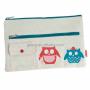 Gelory New Model Fashion Custom Design Cartoon Monster Printed School Small Canvas Zipper Pencil Case Custom Canvas Pencil Bag