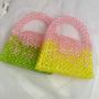 transparent Acrylic Gradient Beaded Bags Wholesale Custom Color Ladies Design Party Summer Beach Purses and Handbags  2024