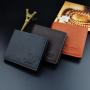 OEM847 Short Men's Wallet Fashion Business Silm Purse Lychee Pattern Wallet Gift for Men Vintage Credit Card Holder