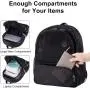 Gelory Wholesale Heavy Duty Semi-Transparent Mesh Sports Backpack Custom See Through College Student Backpack with Reflective Stripes