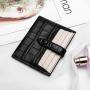 Slim Crocodile Embossed Leather Top Grain Cowhide Id Card Holder Wallet Colorful Macaroon With Press Button Closure Holder