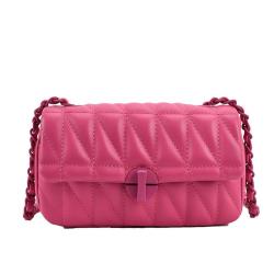Summer Texture Small Female 2024 New Style Matching Diamond Chain Crossbody Popular Single Shoulder Small Square Bag