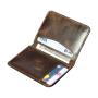 Factory wholesale Vegetable Tan Leather Mens Leather Bifold Wallet Rfid Wallet bifold card holder