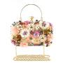 Fashion Flower Decoration Luxury Handmade Beaded Clutch Handbag High Quality Beautiful Flowers Handbags For Women