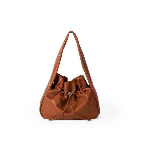 Popular PU Material Soft Handbag Shoulder Shopping Tote Bag With Design Shopping Bags Women Shoulder