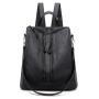 Classic solid color women's large capacity backpack