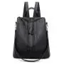 Classic solid color women's large capacity backpack