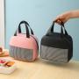 Factory Wholesale Portable Durable Pu Houndstooth Printing Insulation Lunch Bag Waterproof Tote Cooler Box For School And Office