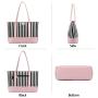 LOVEVOOK 2023 Fashion PU Leather Canvas 14inch Laptop Tote handbags Delicate Design Business Computer Laptop Hand Bags for Women