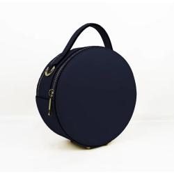 New Fashion Double Zip-around Smooth Leather Round Circle Bags High Quality Luxury Purser Small Round Bag Ladies Crossbody Bag