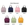 ZWY046 Daily Outdoor Travel Picnic Split Insulated Lunch Bag Simple Oxford Breastmilk Cooler Bag Portable Solid Color Handbag