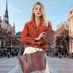 custom top sale fashion 2pcs office lady tote bags large Capacity shoulder bags custom women handbags