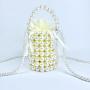 Custom Handmade Women Mini Pearl Bead Drawstring Bucket Bag with pocket