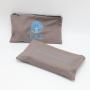 Custom Brush Clear Logo-Printed Eco-Friendly Canvas Dust Travel Makeup Pouch Portable Box with Zipper Clear Cosmetic Bag