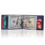 New design leather wallet bifold money clip rfid slim wallet with money clips for men