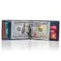New design leather wallet bifold money clip rfid slim wallet with money clips for men