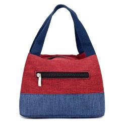 Women's Fashion Multi-Purpose Canvas Handbag Large Capacity Lunch Box & Small Cloth Carrying Bag for Mommy Use