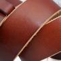 Men's casual leather belt heavy-duty vegetable tanned cowhide leather belt dress for men jeans with thick strap and buckle