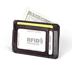 ZR681 Genuine Leather Men Card Holder RFID Wallet Coin Purse Small Vintage Wallets Blocking High Quality Wallet Customized logo