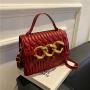 Korean Sling Solid Color Bag Women's 2022 New Chain Women's Bag Fashion Single Shoulder Messenger Small Square Bag