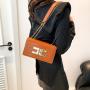 Premium small square bag fashionable foreign crocodile grain ladies shoulder bag crossbody bag