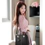 ZR718 Woman Bag Handbag Lady Flower PU Fashion Female Zipper Portable Big Shoulder Bag Girl Versatile Tote Bag Shopping Party