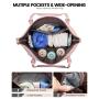 LOVEVOOK wholesale baby Multifunction quilted bags with Pacifier Holder and Changing Pad Stylish large diaper nappy tote bags