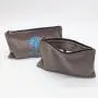 Custom Brush Clear Logo-Printed Eco-Friendly Canvas Dust Travel Makeup Pouch Portable Box with Zipper Clear Cosmetic Bag