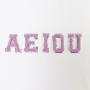 Keymay RTS Fast Shipping Lightweight A-Z Alphabet Varsity Letter Patches Self Adhesive Chenille Stickers Chenille Letters