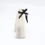 Custom Logo Printed Long Cotton Gift Cosmetic Bag High End Organic Gift Cosmetic Cotton Pouch