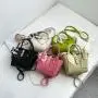 Silk scarf portable handbag factory bag wholesale quality handbags handbag factory bag wholesale Lychee pattern bucket bag