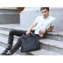 Fashion trendy office handbag Men's business laptop shoulder bag large -capacity PU leather Hand Briefcase Bag 14 inch