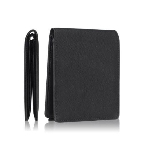 Factory wholesale canvas wallet men's short wallet rfid blocking slim short canvas wallet