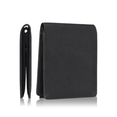 Factory wholesale canvas wallet men's short wallet rfid blocking slim short canvas wallet