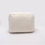2023 Keymay RTS Winter Popular S M L Xl Brown Black Pink Makeup Bag Christmas Teddy Zipper Pouch Fluffy Sherpa Cosmetic Bag