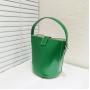 2024 Smooth Leather Women Hand Bags Removable Chain Bucket Bag With Small Purse
