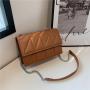 Solid Color Sewing Chain Bag for Women 2022 New Fashion Korean Version Western-style Texture Women's Shoulder Bag